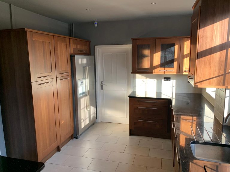 Before kitchen cabinet respray in Durham
