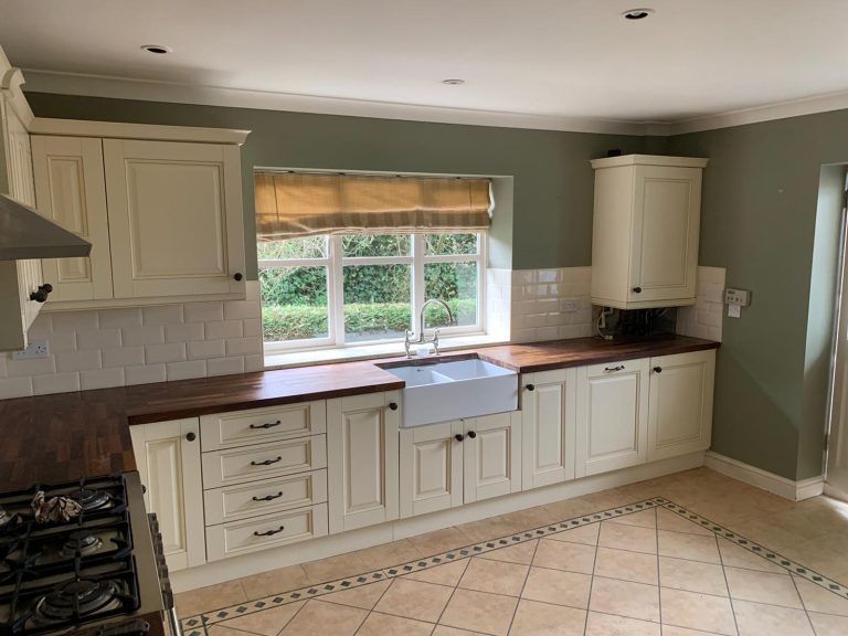 Before kitchen cabinet respray in Durham